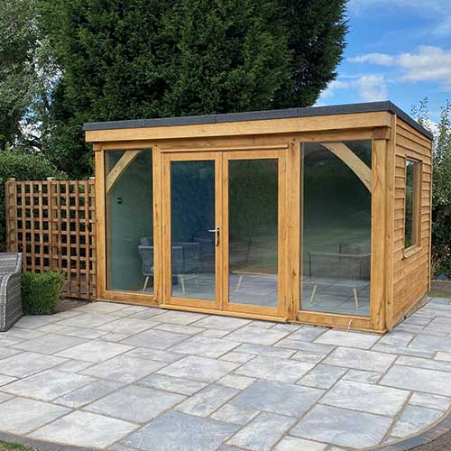 Drayton Oak wooden garden glass fronted room